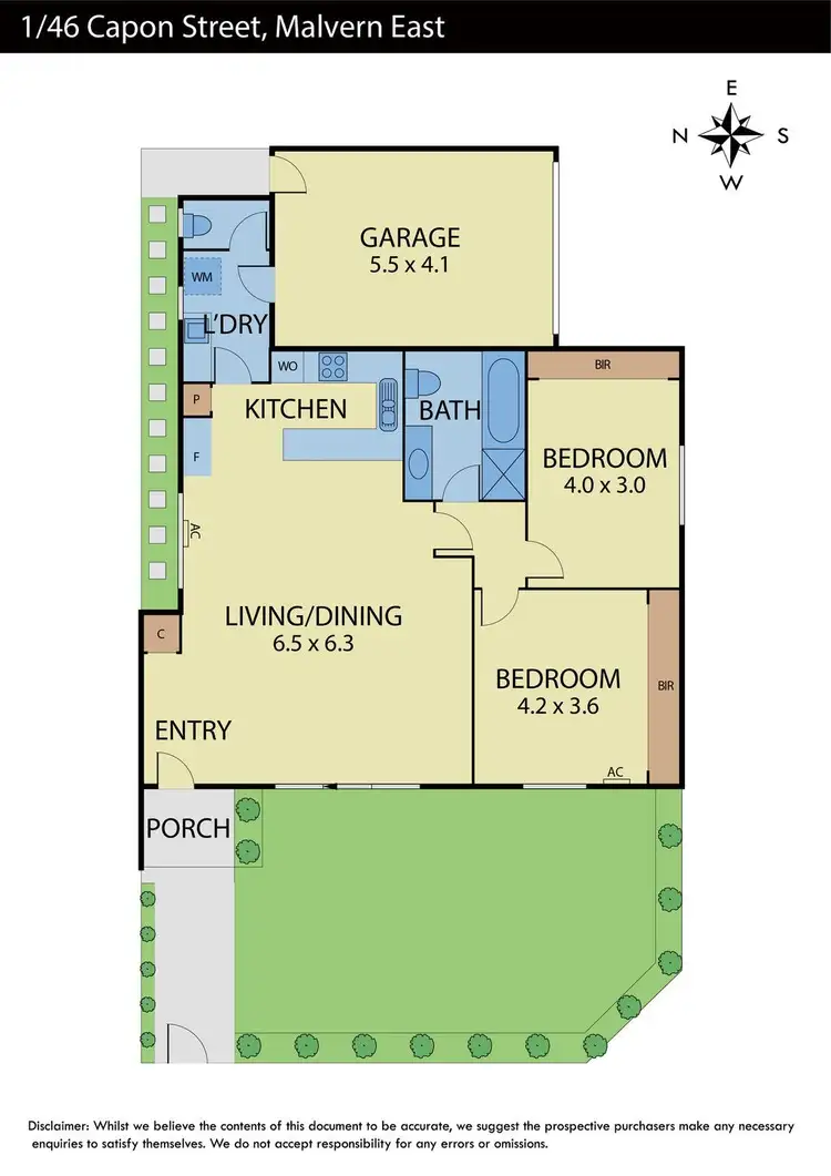 Floorplan of Homely townhouse listing, 1/46 Capon Street, Malvern East VIC 3145