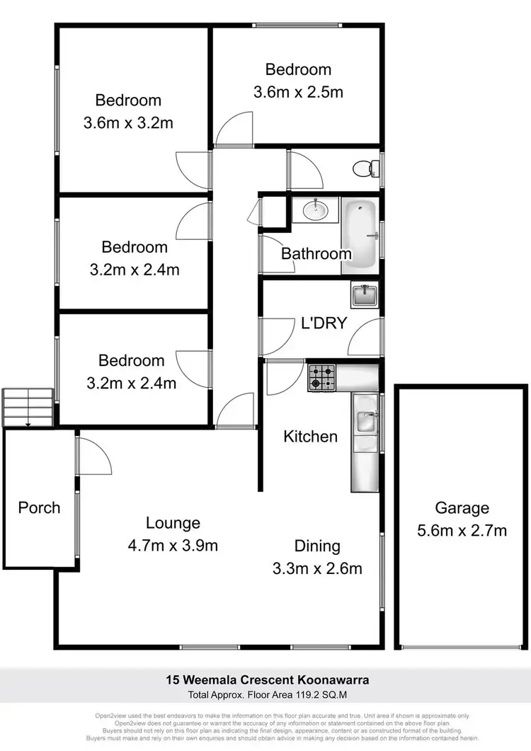 Floorplan of Homely house listing, 15 Weemala Crescent, Koonawarra NSW 2530