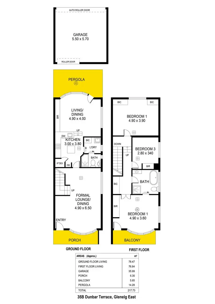 Floorplan of Homely house listing, 35B Dunbar Terrace, Glenelg East SA 5045