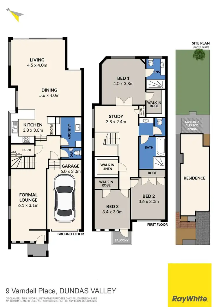 Floorplan of Homely semi-detached listing, 1/9 Varndell Place, Dundas Valley NSW 2117