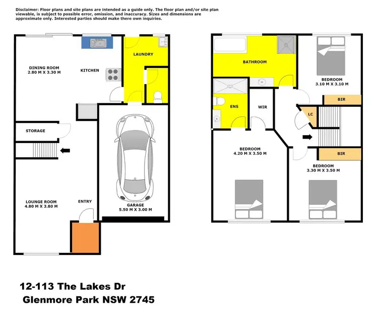 Floorplan of Homely house listing, 12/113 The Lakes Drive, Glenmore Park NSW 2745