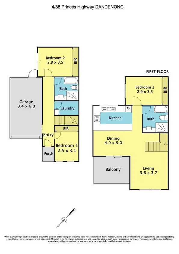 Floorplan of Homely unit listing, 4/88 Princes Highway, Dandenong VIC 3175