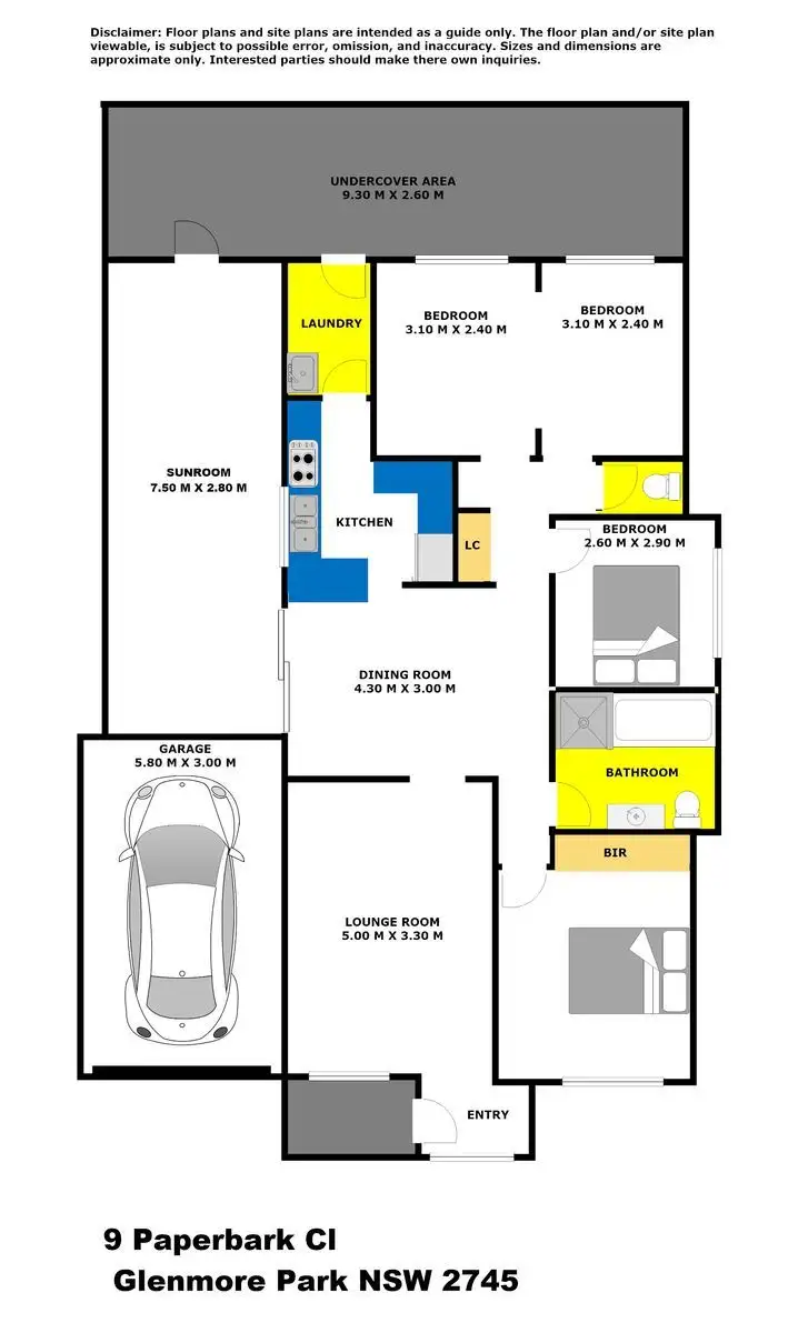 Floorplan of Homely house listing, 9 Paperbark Close, Glenmore Park NSW 2745