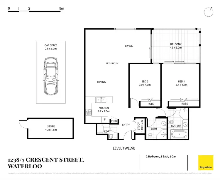 Floorplan of Homely apartment listing, 1238/7 Crescent Street, Waterloo NSW 2017