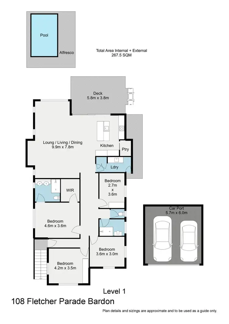 Floorplan of Homely house listing, 108 Fletcher Parade, Bardon QLD 4065