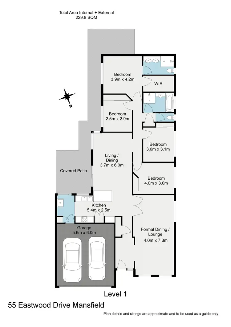 Floorplan of Homely house listing, 55 Eastwood Drive, Mansfield QLD 4122