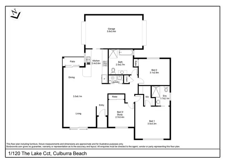 Floorplan of Homely house listing, 1/120 The Lake Circuit, Culburra Beach NSW 2540