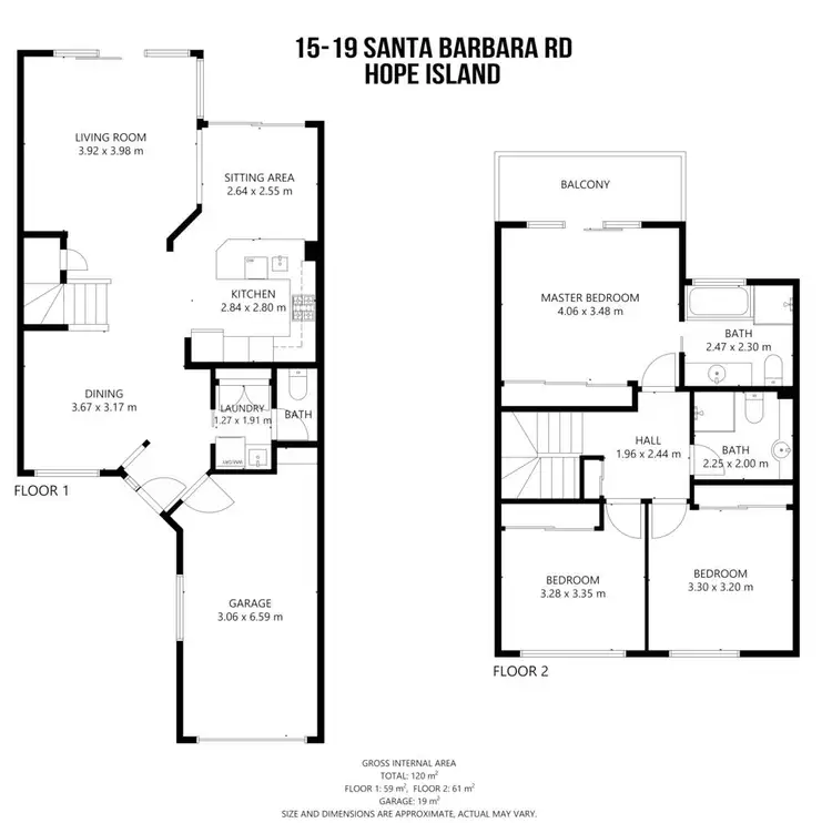 Floorplan of Homely townhouse listing, 15/19 Santa Barbara Road, Hope Island QLD 4212