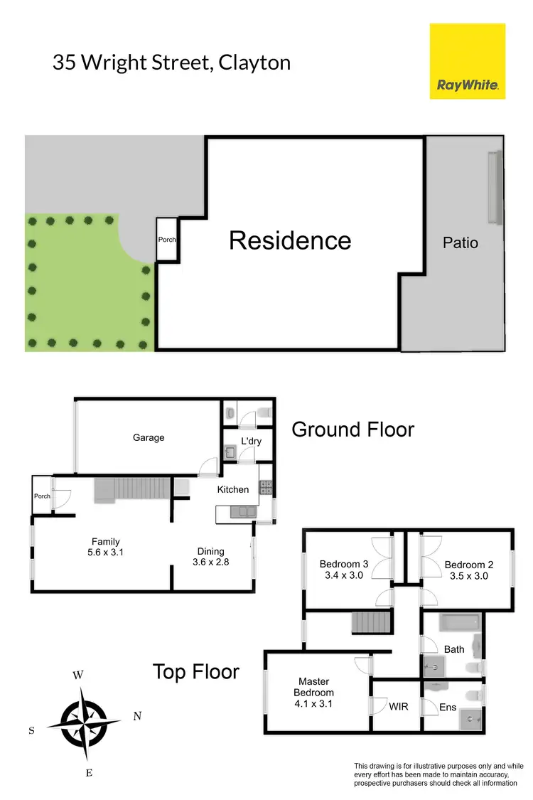 Floorplan of Homely house listing, 35 Wright Street, Clayton VIC 3168