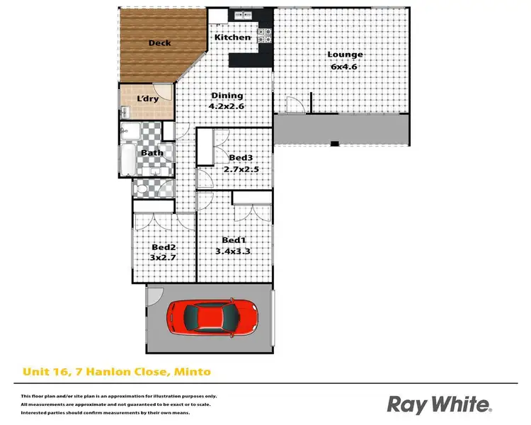 Floorplan of Homely villa listing, 16/7 Hanlon Close, Minto NSW 2566