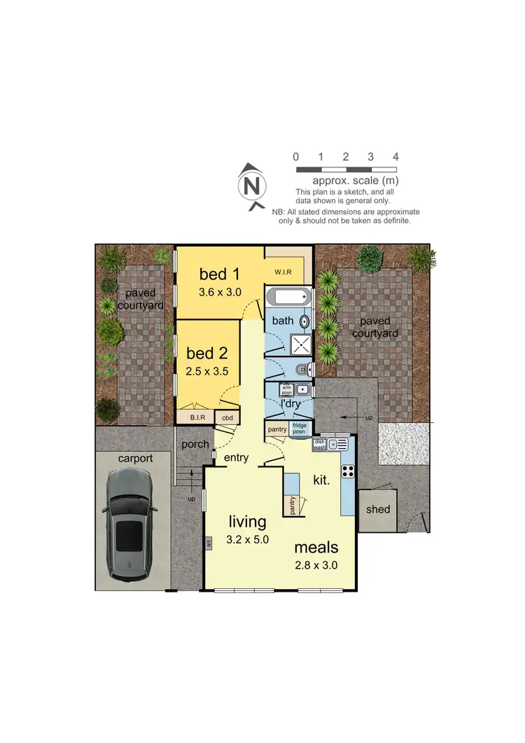 Floorplan of Homely unit listing, 1/447 High Street Road, Mount Waverley VIC 3149