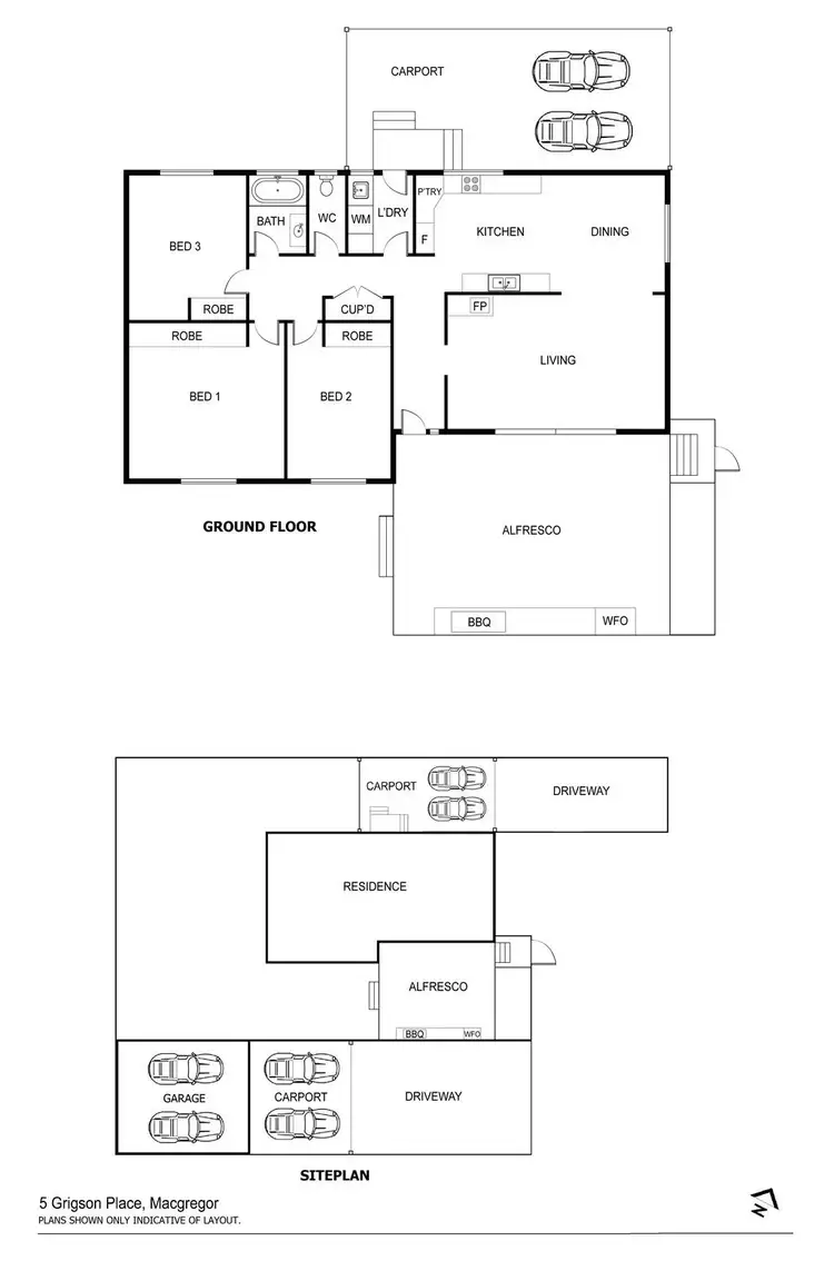 Floorplan of Homely house listing, 5 Grigson Place, Macgregor ACT 2615