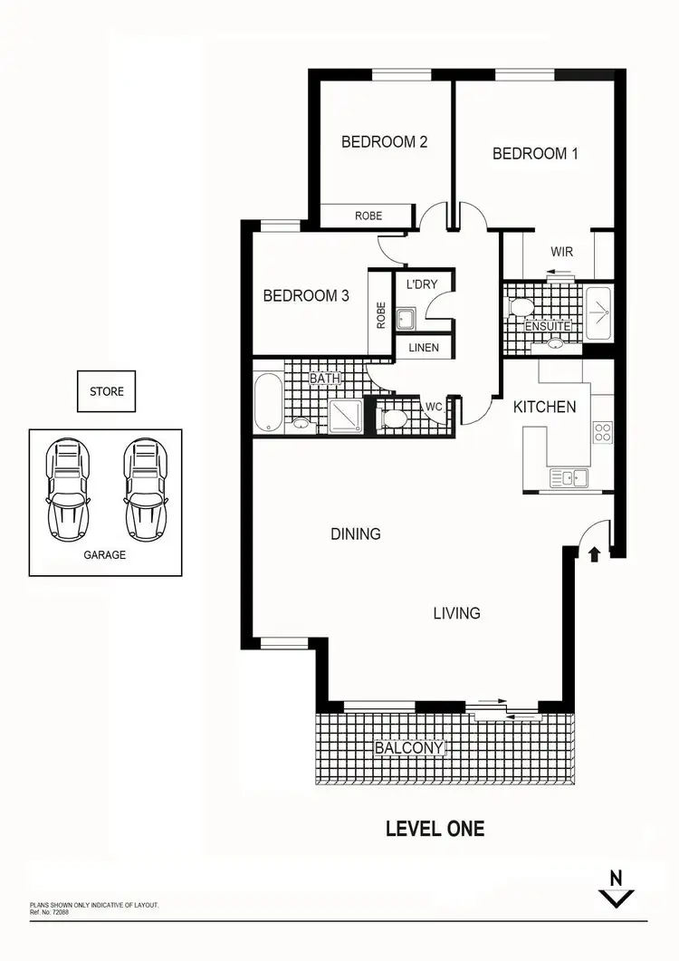 Floorplan of Homely apartment listing, 17/50 Lampard Circuit, Bruce ACT 2617