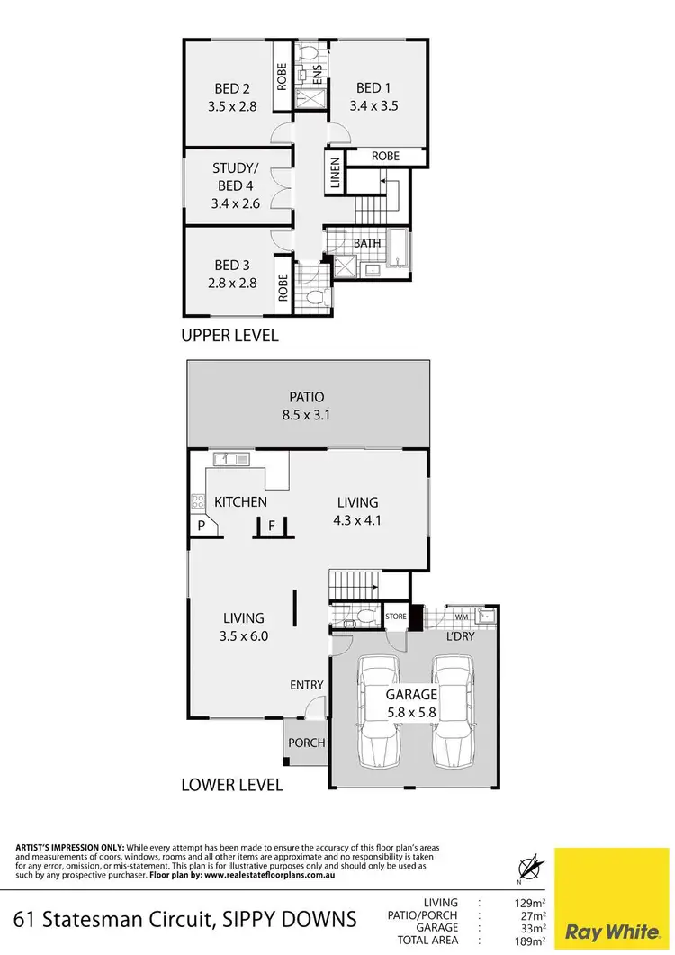 Floorplan of Homely house listing, 61 Statesman Circuit, Sippy Downs QLD 4556