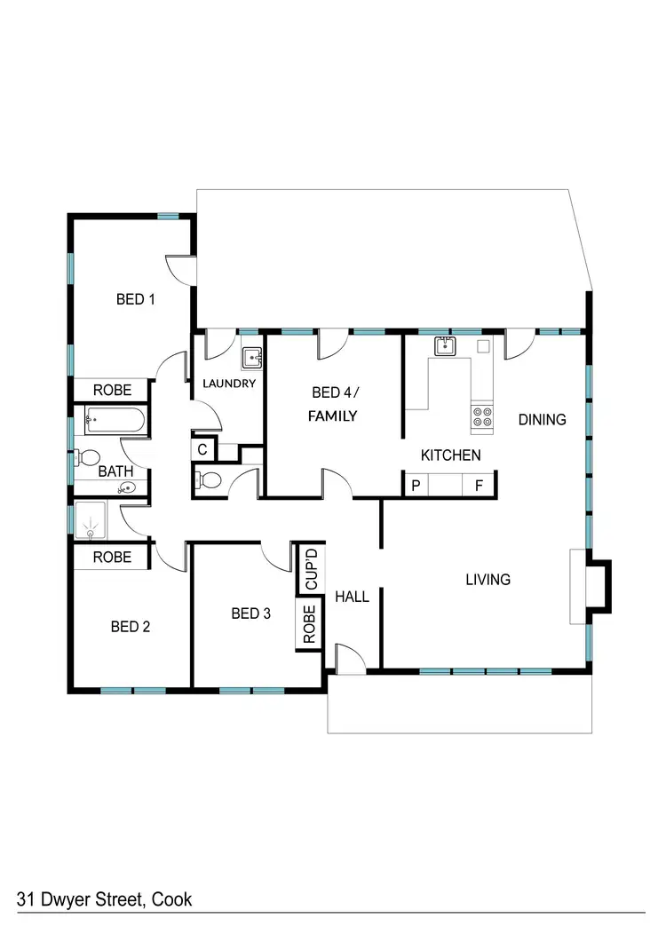 Floorplan of Homely house listing, 31 Dwyer Street, Cook ACT 2614