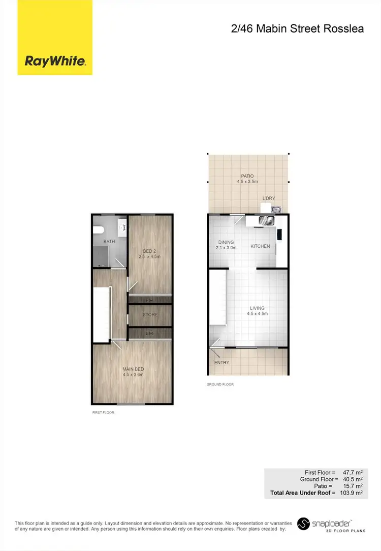 Floorplan of Homely unit listing, 2/46 Mabin Street, Rosslea QLD 4812