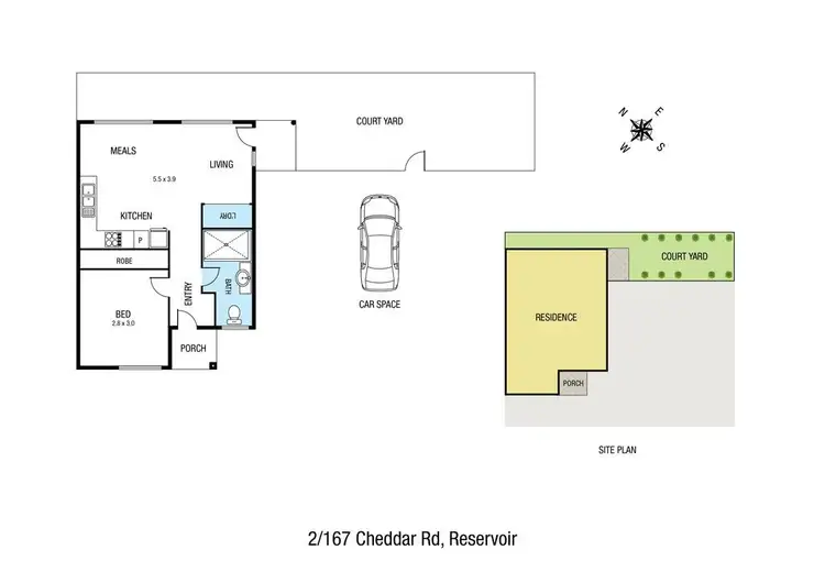Floorplan of Homely unit listing, 2/167 Cheddar Road, Reservoir VIC 3073