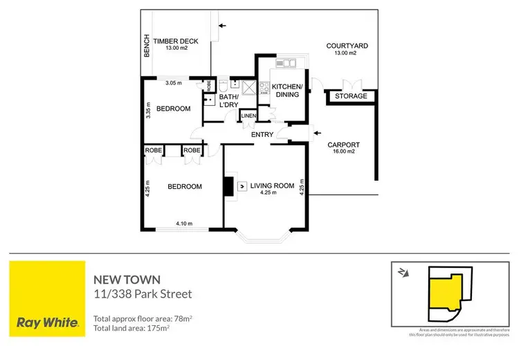 Floorplan of Homely unit listing, 11/338 Park Street, New Town TAS 7008