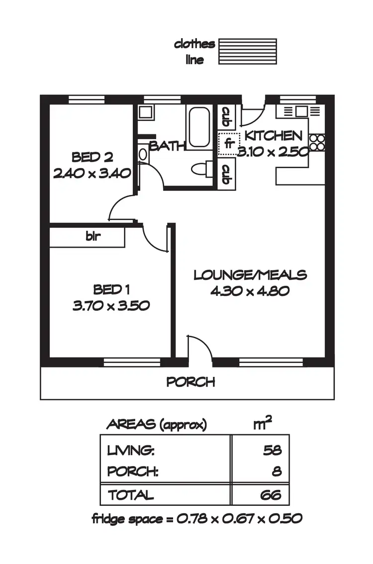 Floorplan of Homely unit listing, 18/6 Loades Street, Salisbury SA 5108