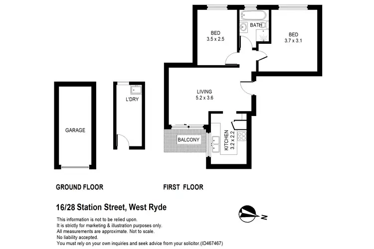 Floorplan of Homely apartment listing, 16/28 Station Street, West Ryde NSW 2114