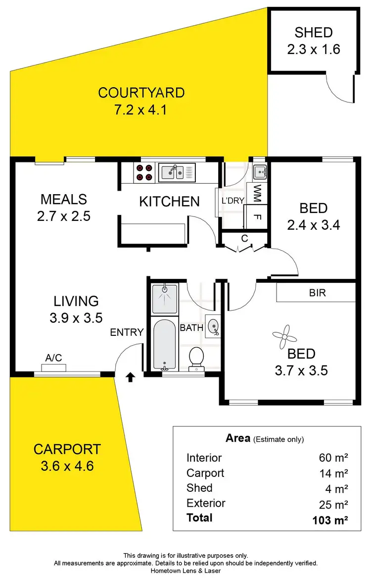 Floorplan of Homely unit listing, 2/41 Aldridge Terrace, Marleston SA 5033