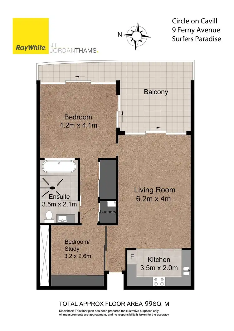 Floorplan of Homely apartment listing, 9 Ferny Avenue, Surfers Paradise QLD 4217