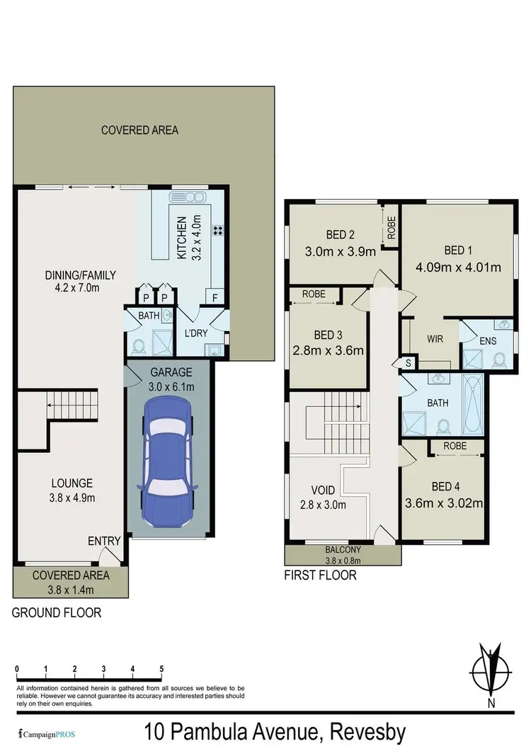 Floorplan of Homely semi-detached listing, 10A Pambula Avenue, Revesby NSW 2212