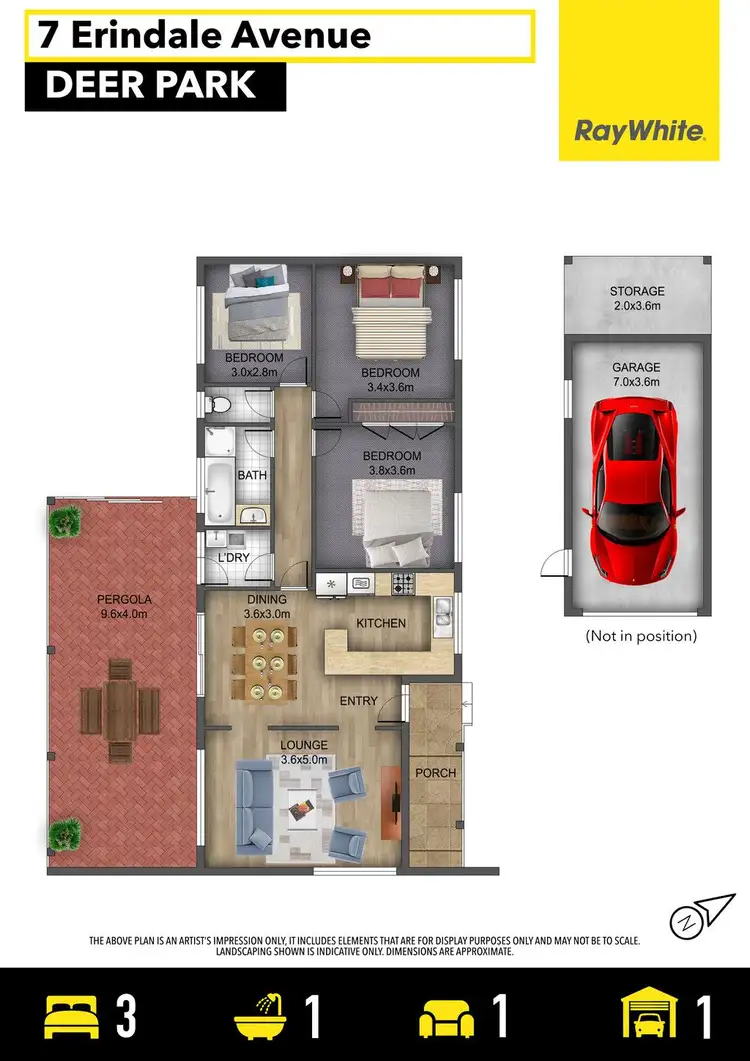 Floorplan of Homely house listing, 7 Erindale Avenue, Deer Park VIC 3023