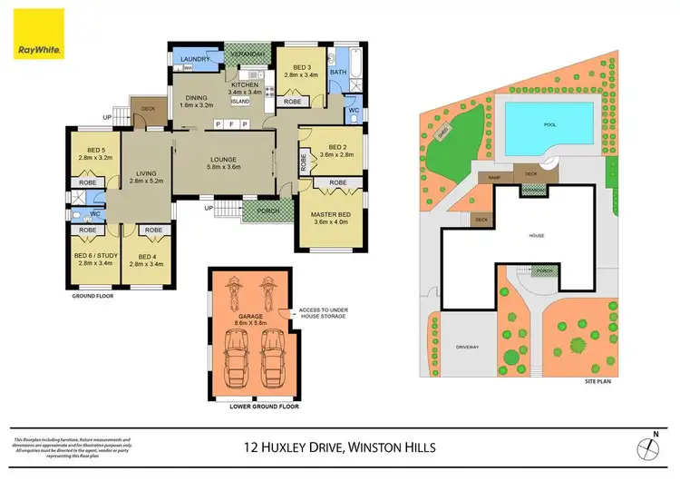 Floorplan of Homely house listing, 12 Huxley Drive, Winston Hills NSW 2153