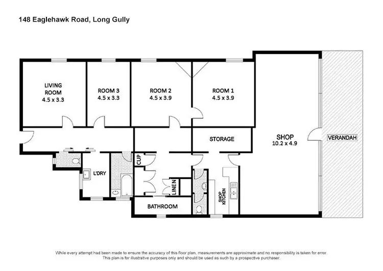 Floorplan of Homely house listing, 148 - 150 Eaglehawk Road, Long Gully VIC 3550