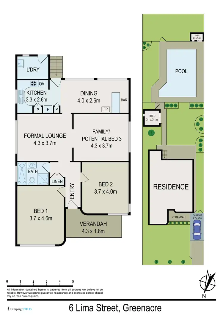 Floorplan of Homely house listing, 6 Lima Street, Greenacre NSW 2190