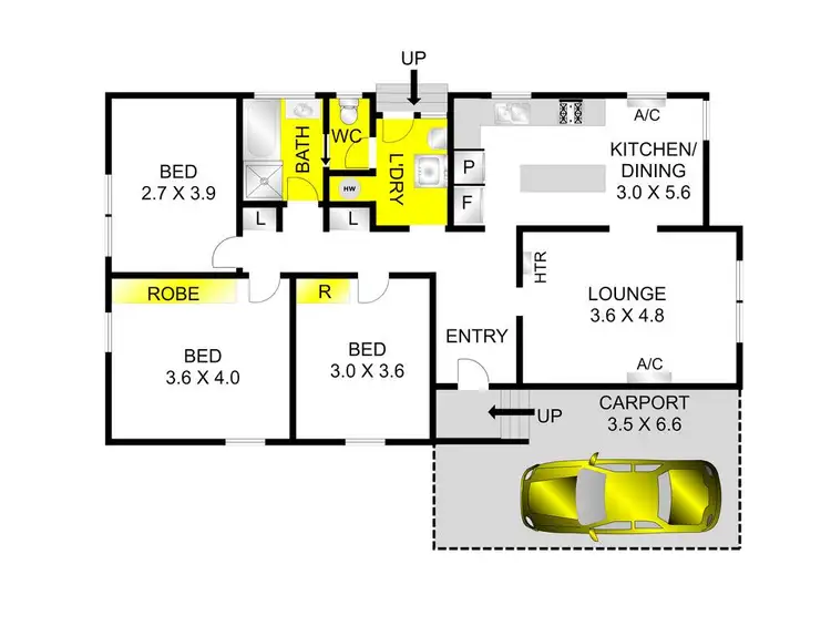 Floorplan of Homely house listing, 74 Hendy Street, Corio VIC 3214