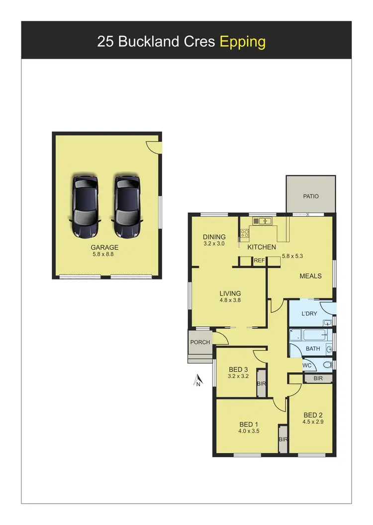 Floorplan of Homely house listing, 25 Buckland Crescent, Epping VIC 3076