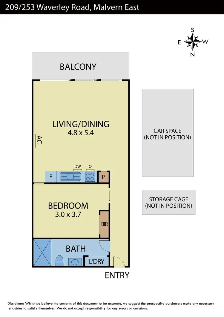 Floorplan of Homely apartment listing, 209/253 Waverley Road, Malvern East VIC 3145