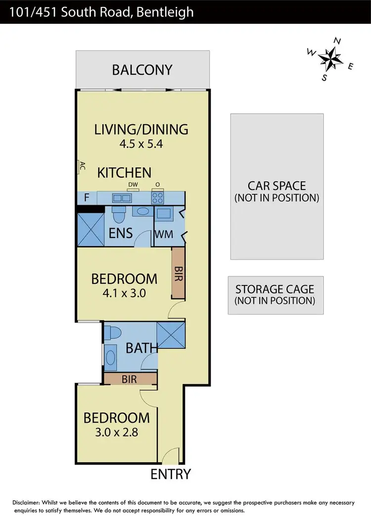 Floorplan of Homely apartment listing, 101/451 South Road, Bentleigh VIC 3204