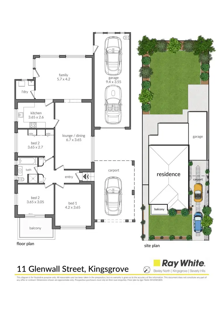 Floorplan of Homely house listing, 11 Glenwall Street, Kingsgrove NSW 2208