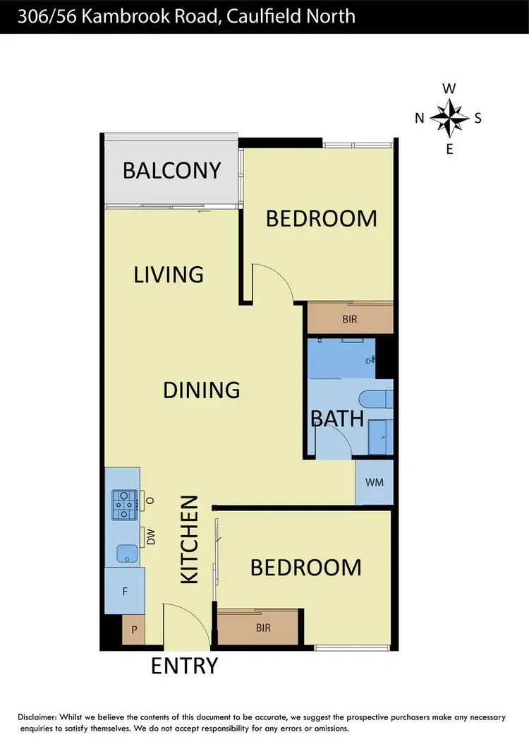 Floorplan of Homely apartment listing, 306/56 Kambrook Road, Caulfield North VIC 3161