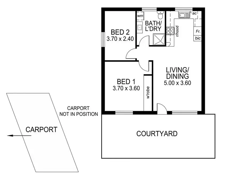 Floorplan of Homely unit listing, 1/5 Clayton Avenue, Plympton SA 5038