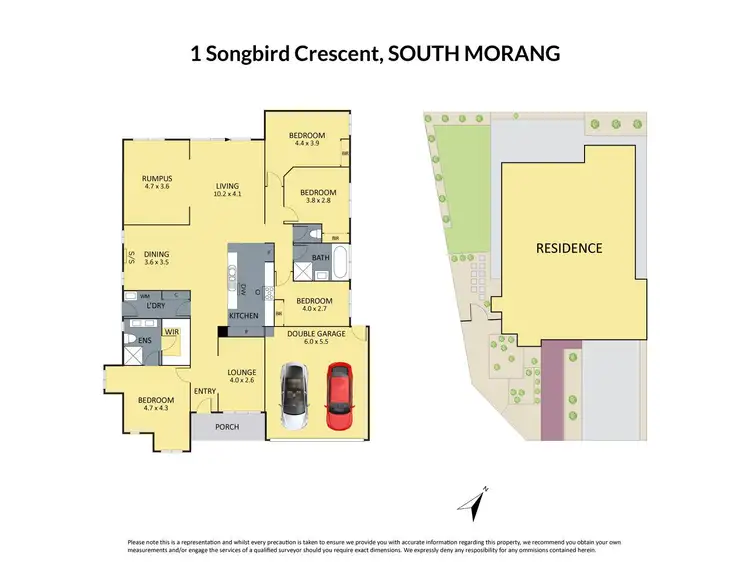 Floorplan of Homely house listing, 1 Songbird Crescent, South Morang VIC 3752