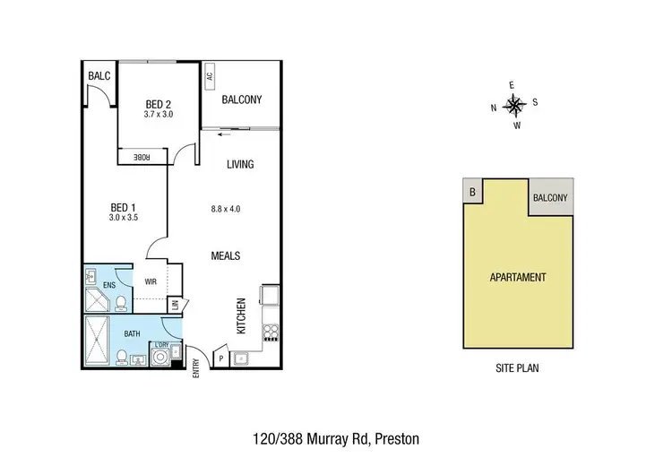 Floorplan of Homely apartment listing, 120/388 Murray Road, Preston VIC 3072