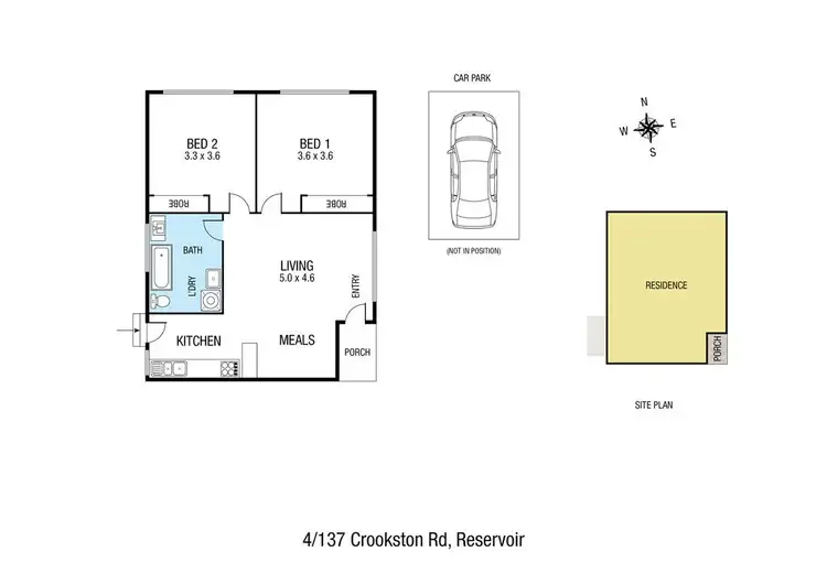 Floorplan of Homely unit listing, 4/137 Crookston Road, Reservoir VIC 3073