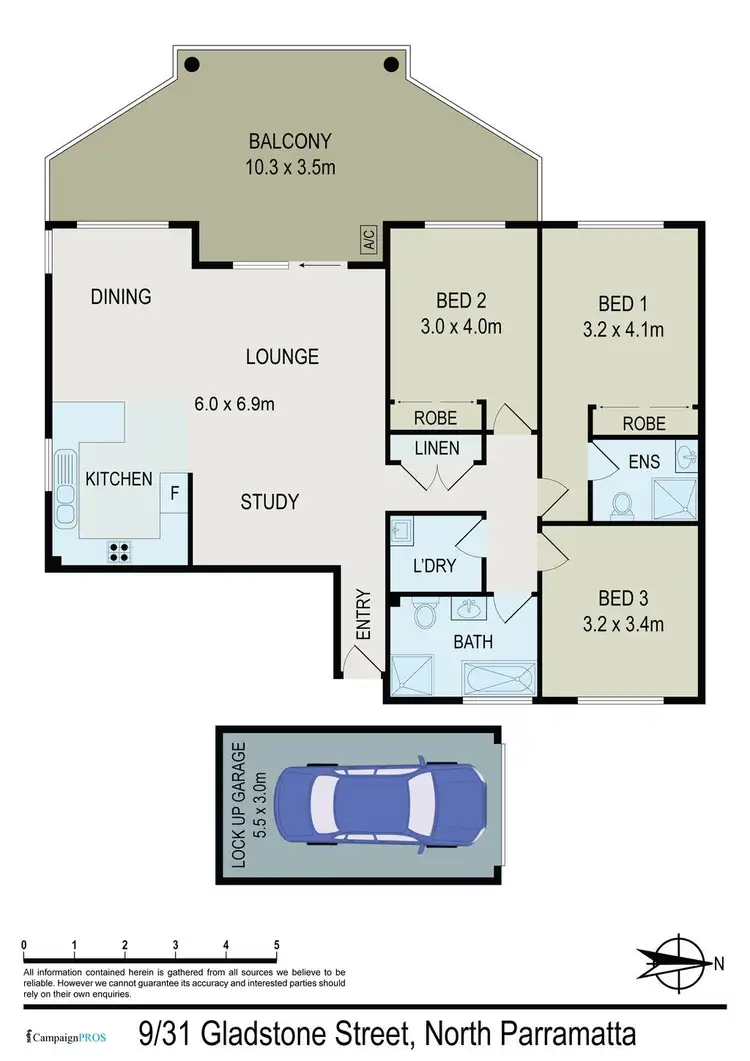 Floorplan of Homely unit listing, 9/31 Gladstone Street, North Parramatta NSW 2151