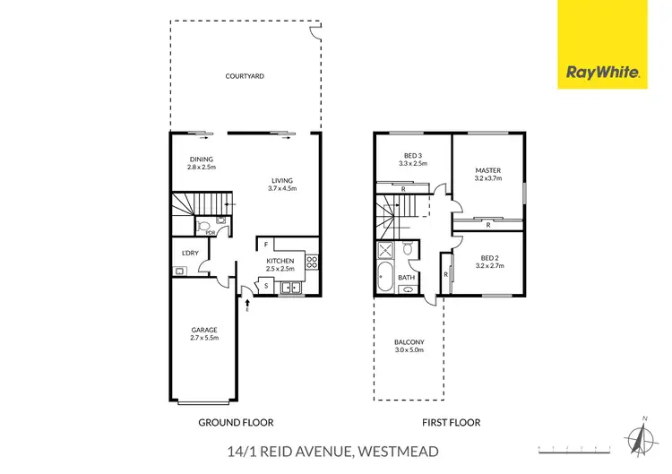 Floorplan of Homely townhouse listing, 14/1 Reid Avenue, Westmead NSW 2145