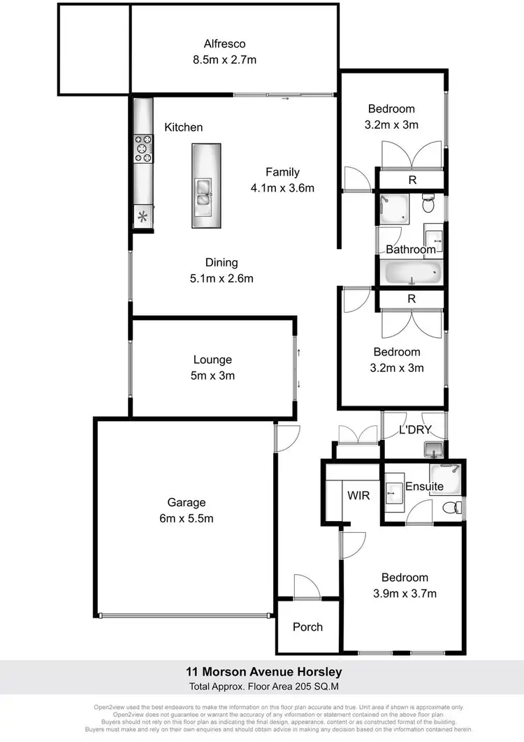Floorplan of Homely house listing, 11 Morson Avenue, Horsley NSW 2530