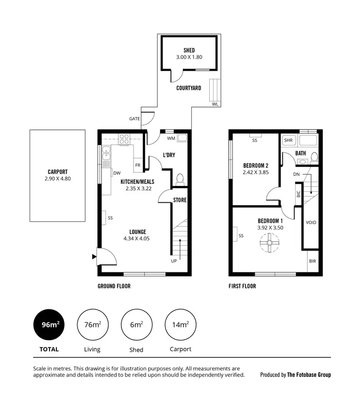 Floorplan of Homely unit listing, 2/28 Gorge Road, Campbelltown SA 5074