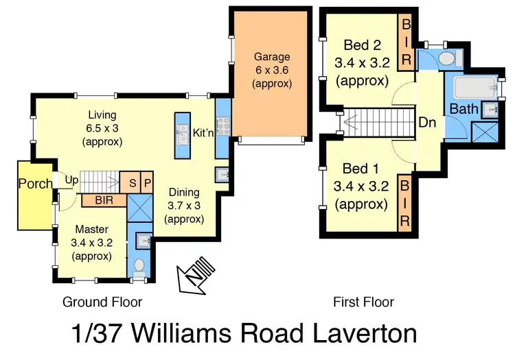 Floorplan of Homely unit listing, 1/37 Williams Road, Laverton VIC 3028