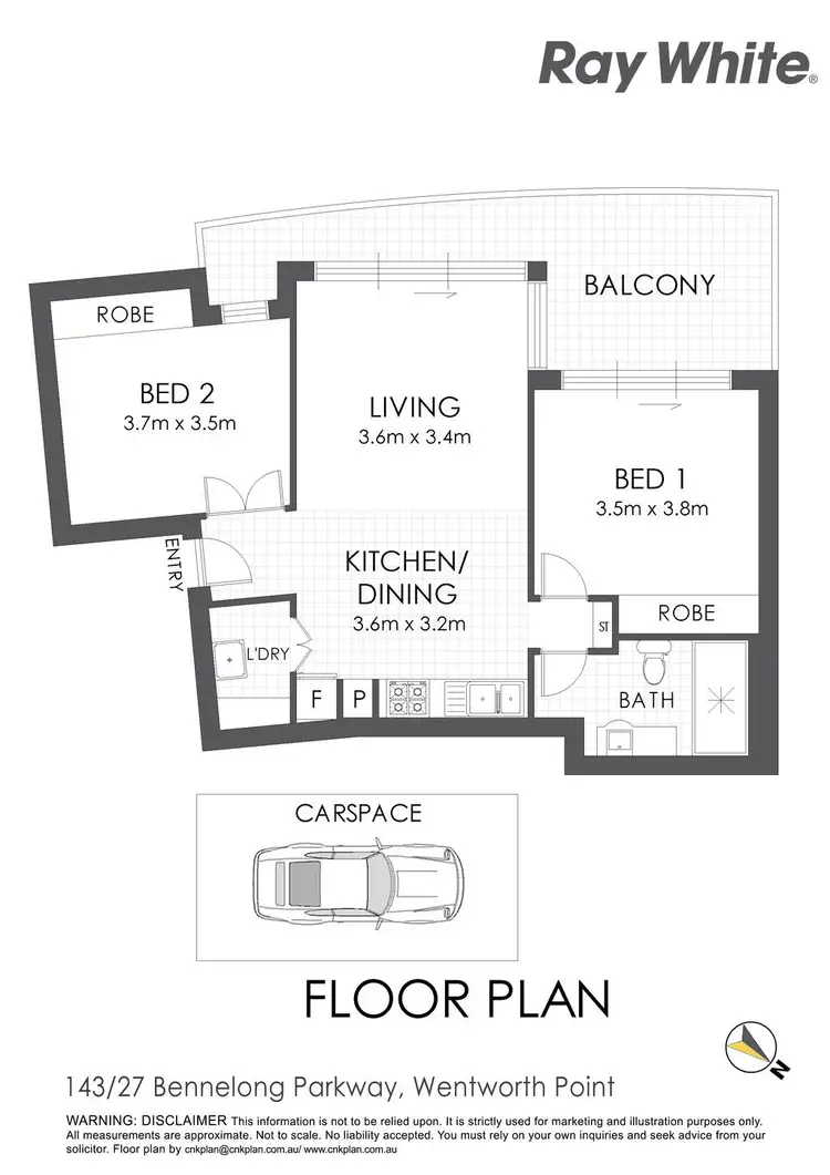 Floorplan of Homely apartment listing, 143/27 Bennelong Parkway, Wentworth Point NSW 2127