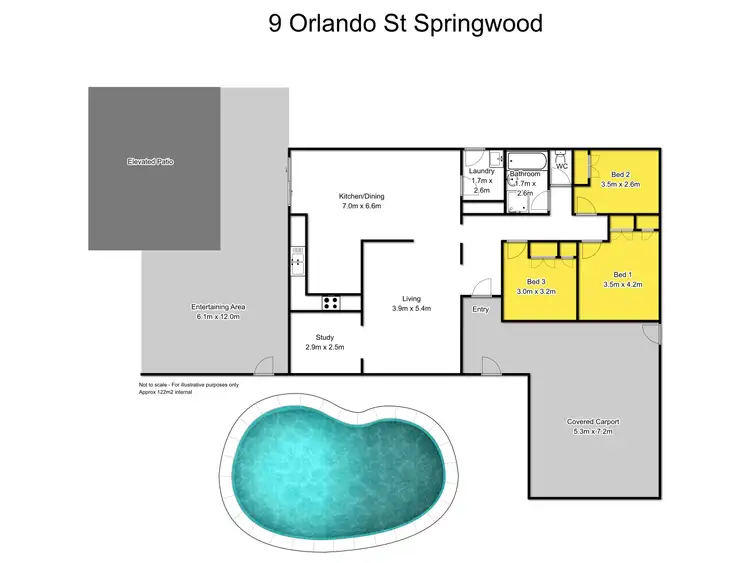 Floorplan of Homely house listing, 9 Orlando Crescent, Springwood QLD 4127
