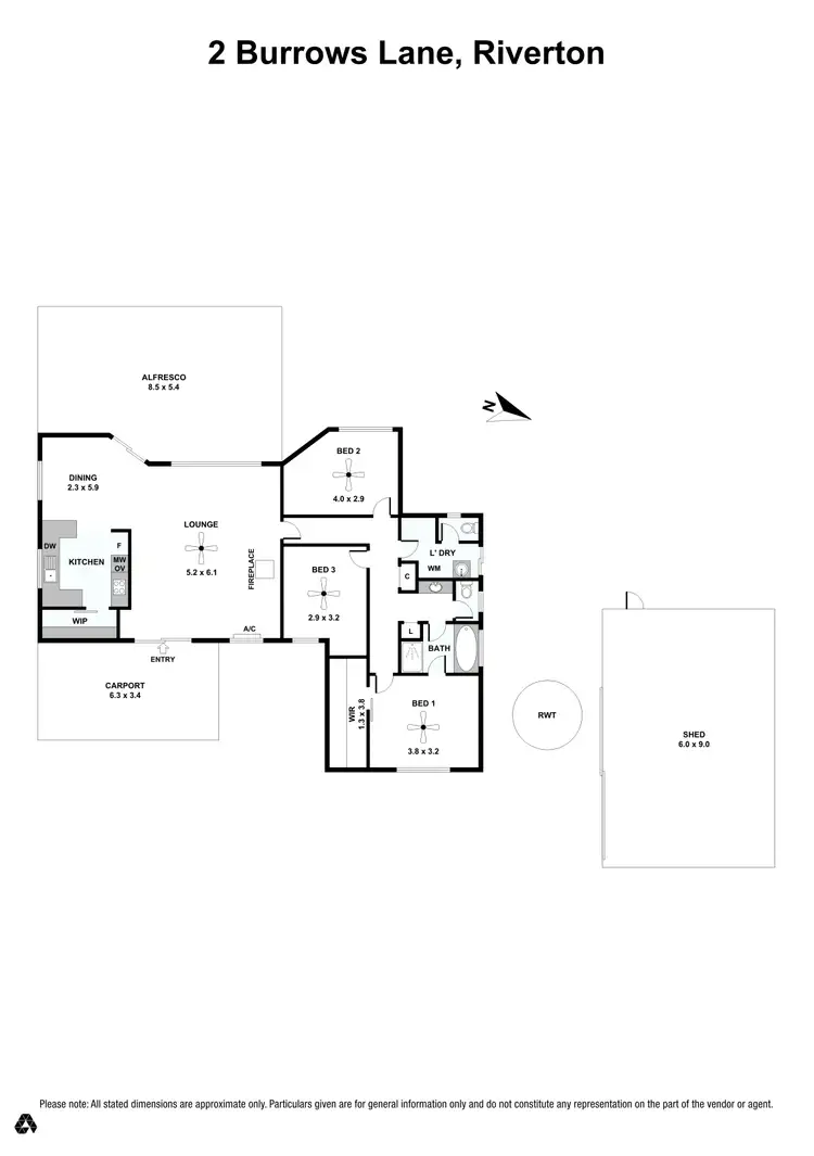 Floorplan of Homely house listing, 2 Burrows Lane, Riverton SA 5412