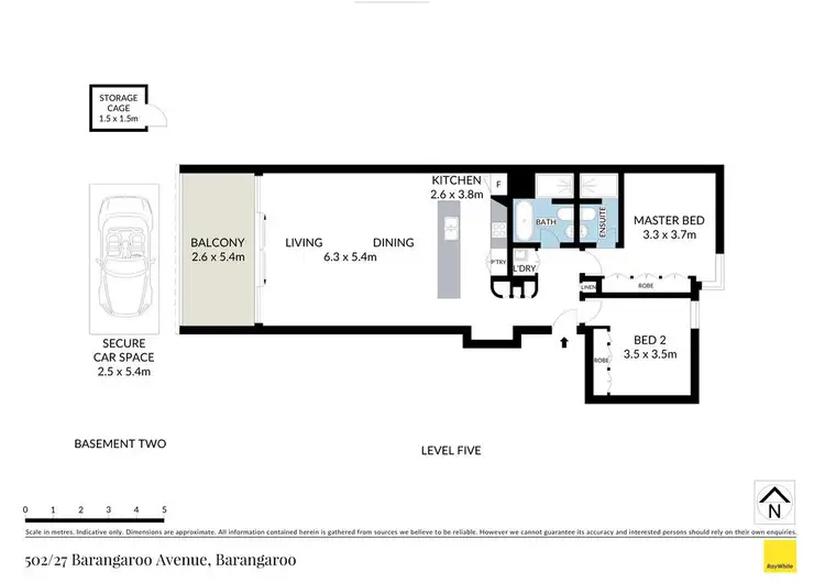 Floorplan of Homely apartment listing, 502/27 Barangaroo Avenue, Barangaroo NSW 2000